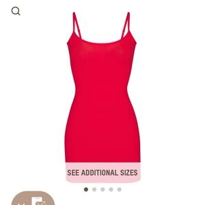 Skims dress in ruby